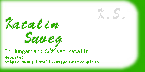 katalin suveg business card